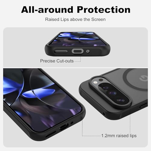 Vancle Magnetic for Google Pixel 9 Case/Pixel 9 Pro Case, [Compatible with MagSafe] Shockproof Full Body Protection Slim Translucent Matte Phone Cover for Pixel 9/9 Pro 2024 (Pixel 9/9 Pro) by Vancle - Image 4