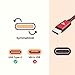RAMPOW Braided USB C Cable 6ft, USB 3.1 Fast Charging USB Type C Cable [QC 3.0, 5Gbps], Fast Data Sync USB C Charger Cable for Samsung Galaxy S20/S10/S9/S8, LG, Sony, Moto and More - Red
