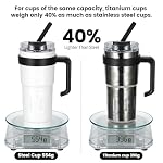 OJOJ 30oz Titanium Tumbler with Handle Double Wall Coffee Mug with Lid fit for Car Cup Holder - Image 6
