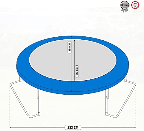 Ultrasport Garden Trampoline, Outdoor Trampoline, Children's Trampoline, Diameter Ø180-430 cm, Spring Jumper and Wave, Weatherproof Safety Net, Trampoline Load Capacity 100-160 kg