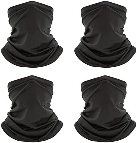 Ezovino 4 Pack Balaclava Mask UV Face Shield Multipurpose Protector Neck Gaiter Mask