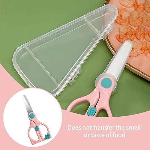 Food Shear Stainless Steel Food Scissor Portable Infant Food Cutter With Protective Cover And Travel Case For Baby Toddler Complementary Food #TOP4