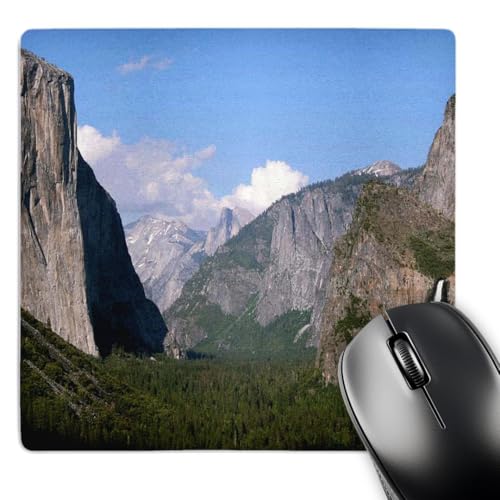 3dRose LLC 8 x 8 x 0.25 Inches Mouse Pad, El Capitan and Bridalveil Falls in Yosemite National Park (mp_36441_1)