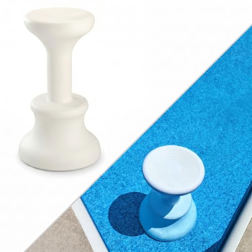 DUNNRITE Submersible Swim Up Pool Stool for Underwater Use Pre-Weighted Bar Stool for Inside Pool Seating for Use with All Pool Types Choose Size & Color (1 Stool) (White 30 Inch)