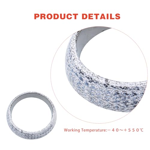 Image of Car Exhaust Manifold Gasket 3 Inches /77mm Universal Exhaust Flange Gasket Seal Muffler Ring Replacement to Prevent Leaking Between Exhaust Manifold and Exhaust Pipe, Exhaust Donut Gasket