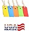 100 Tags 4 3/4" x 2 3/8" Size 5 Colored Inventory Shipping Hang Tag with String by Gitway