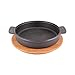 LAVA Cookware LV Eco GV 17 K4 Carne stufato, Piano in Legno, Rotondo Diametro 17 cm, Ghisa, Nero