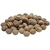 3/8 In. Flat Head Plugs, Hardwood, 50 Pack