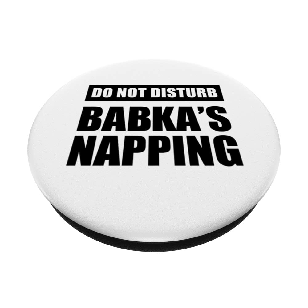 Do Not Disturb Babka's Napping PopSockets Swappable PopGrip, Black - Image 2