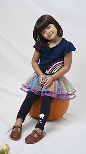 LX7 Toddler Girls Baby Footless Leggings with Ruffle Tutu Skirt Pants Culotte Girls Bottoms Dress2