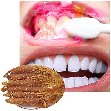 Red Ginseng Dental Care Oral Hygiene Whitening Teeth Repair Remove Smoke Stains Coffee Tea Freshen Dad Breath Powder