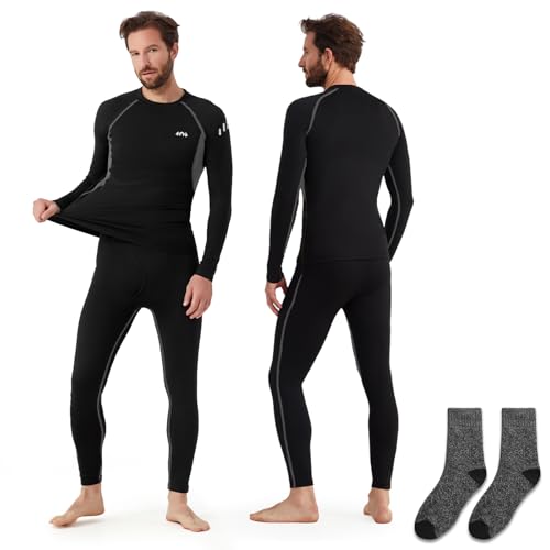 Mtiemxig Ensemble sous-vêtements Thermiques Homme