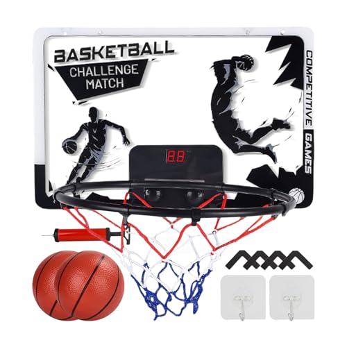 Panier de basket intérieur porte anti bruit avec éclairage LED pour s'entraîner