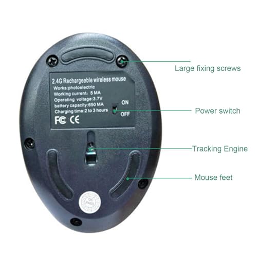 Mouse de precisión inalámbrico vertical con diseño reductor de fatiga 6