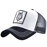Wolf Animal Embroidered Patch Trucker Hat Mesh Baseball Caps for Men Women Youth Adult