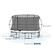Springfree 13 Ft Square Outdoor Backyard Trampoline w/ Safety Flexi Net Enclosure & Soft Edge Mat - Heavy-Duty Jumping Play Equipment and Accessories for Family