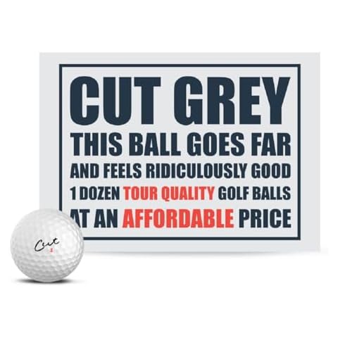 Cut Golf Cut Grey Golf Balls, White Cover