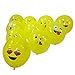 Emoji Balloons 100pcs Premium Party Supplies & Decorations by Aquatix Pro, Durable Reusable Latex Material, Variety of Smile Faces Included, Ideal for Birthdays, Parties, Weddings, Functions and More!