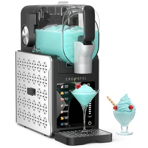 CROWNFUL Slushie Machine for Home, 101oz (64oz Liquid Fill) Frozen Drink Maker, No Ice Needed, 6 Programs for Soft Serve, Frozen Margaritas, Frappés and more, Auto-Clean, Maintains Freshness for 12hrs