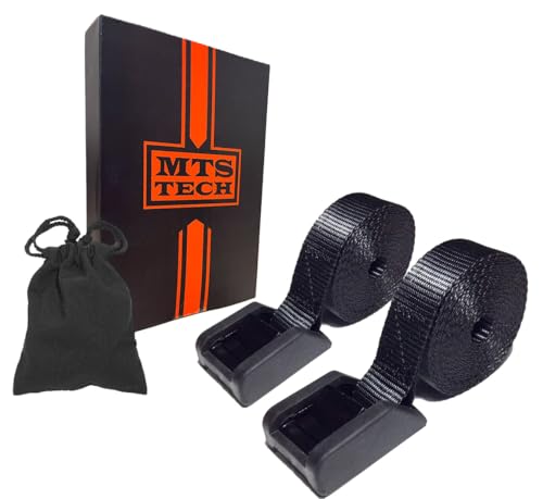 Lashing Straps with Cam Buckle. Breaking Strength 882lbs. Black.6.6FT. Adjustable Tie Down Straps.Cinch Strap for Cargo, Luggage, Vehicles, Motorcycles, Boat, Truck, Surfboard. No Scratch.