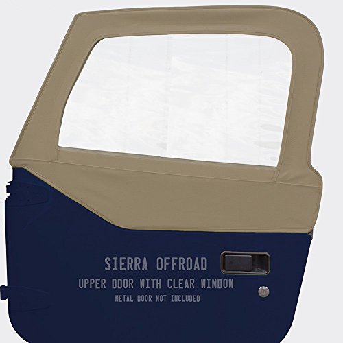 Sierra Offroad Replacement Upper Door Skins For Jeep Wrangler Tj 1997-2006, Sailcloth Vinyl, Camel #TOP3