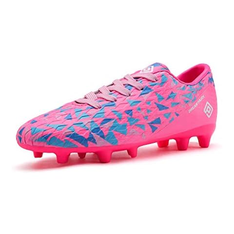DREAM PAIRS KIDS Botas de fútbol Niños Zapatos de Fútbol Transpirables Unisex Zapatillas Deportivas FUCSIA ROSA HZ19003K-E Talla 33 Cover