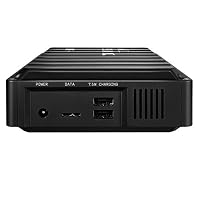 WD_BLACK D10 Game Drive externe Festplatte 8 TB (Übertragungsgeschwindigkeit bis zu 250 MB/s, 7200 U/min und aktive Kühlung, USB Typ-A zum Laden von Gaming-Ausrüstung) Schwarz – Ansicht 5