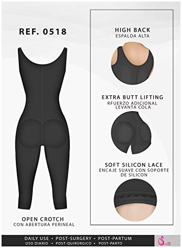 Salome 0518 Fajas Colombianas Post Surgery Compression Garments Black 3Xl #TOP4
