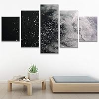 SIGNWIN 5 Panel Canvas Wall Art Beach Blue Coastal Cool Photography Relax/Calm for Home Decorations Ready to Hang - 60