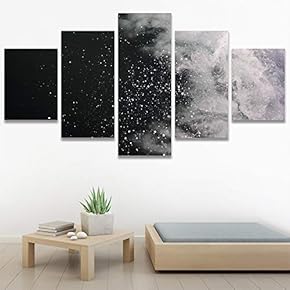 SIGNWIN 5 Panel Canvas Wall Art Beach Blue...