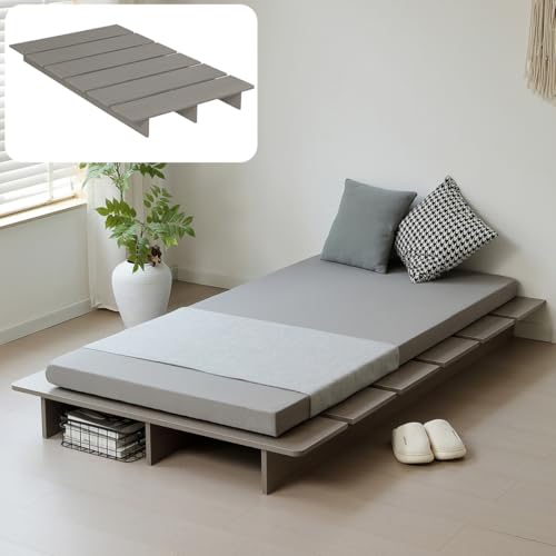 Simpolu �y��120cm�z �x�b�h�t���[�� �X�e�[�W�x�b�h S �ؖڒ� ���[�x�b�h ���̂��x�b�h ���r���O �Z�~�_�u�� �ؐ� �q������ �ȃX�y�[�X ���q�p �������[�� �r�t�� �X�m�R �����[ �ω׏d200kg ������� �g���i (�O���[,�Z�~�_�u�� 