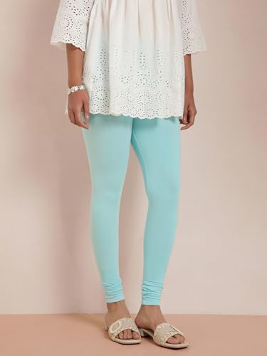Image of TWIN BIRDS Tailored Cut and Classic Fit Super Stretchable Elastane Fabric Churidar Leggings for Women
