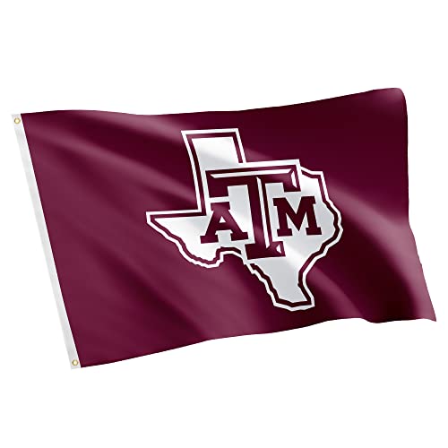 Desert Cactus Texas A&M University TAMU Flag - 3 x 5 Feet Aggies Banner Indoor/Outdoor Durable Fabric 100% Polyester Design (Style 2)