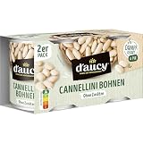 d'aucy Cannellini Bohnen: Cremig-fein & dampfgegart (2x150g) – Verzehrfertig