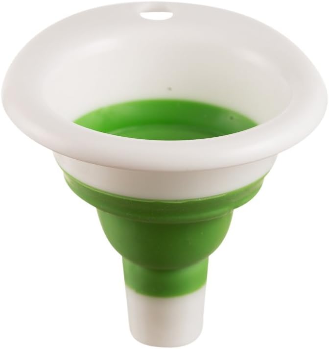 New Mini Silicone Collapsible, Foldable Funnel,Light Green,