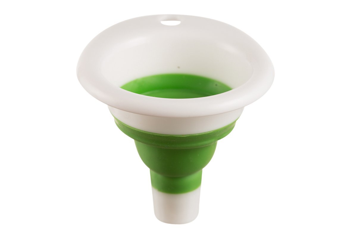 New Mini Silicone Collapsible, Foldable Funnel,Light Green,