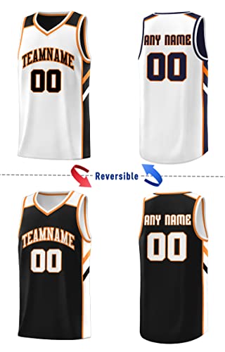 Camisa de basquete reversível personalizada - Personalize o uniforme de equipe, crie seu próprio nom
