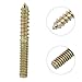 Zorveiio 12 Pack 1/4-20 x 2 Inch Hanger Bolts, Double Headed Bolts Wood Dowel Screw, Self-Tapping Screw for Furniture/Wood Joint
