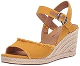 Lucky Brand Women's MINDRA Espadrille Wedge Sandal, saffron, 9.5
