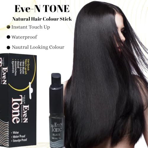Image of DMM Store EVE-N True Natural Tone Temporary Hair Touch Up Dye Stick, 7gm (Black Colour)1 Pack of