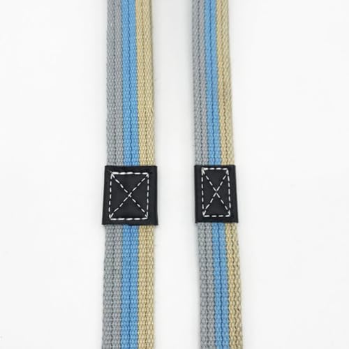 FUNOMOCYA Heavy Duty Dog Traction Strap Leash for Pets and Puppies, Blue Polyester Canvas Pulling Rope with Alloy Hardware, for Jogging and Backyard Activities
