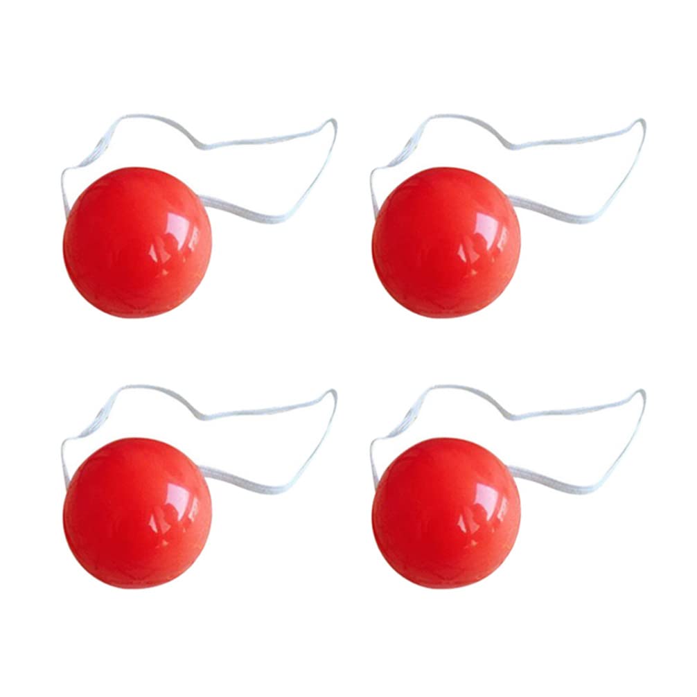 ABOOFANReindeer Nose LED Clown 4Pcs Clown Glowing Nose Rudolph Nose Clown Halloween Costume Red Circus Clown Nose Cosplay Nose for Halloween Christmas Costume Party