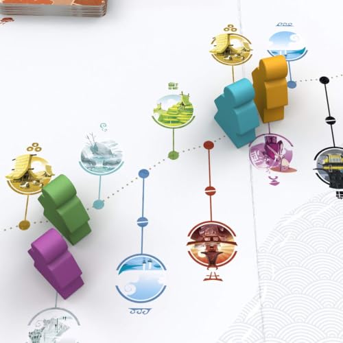 Image of Tickles Tokaido Exploration and Travel Adventure Strategy Board Game Set | Family Journey Game for Teens and Adults (Ages: 8+ Years, Players: 2-5)