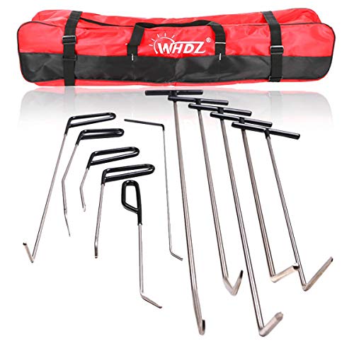 Kit de réparation PDR WHDZ avec 11 outils de débosselage pour bosses de portières