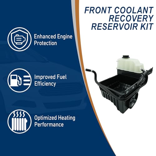 Torquizo Front Coolant Recovery Reservoir Kit with Cap Air Filter Tray & Tubing compatible with 2011-2014 Ford F-150 2015-2017 Expedition 2015-2017 Lincoln Navigator OE 603-275 8C3Z8101A 9C3Z8101A by Torquizo - Used condition - Image 2
