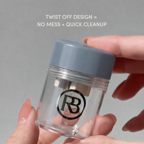 Image of Ravie Beauty Lip and Eye Liner Pencil Sharpener with German Blade and Mess Free Reservoir for Smooth Precise Tips, Travel Friendly for Standard Makeup Pencils (Gray)