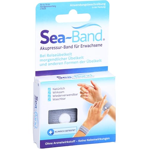Sea-Band Akupressurband gegen Seekrankheit für Erwachsene, 2 Stück