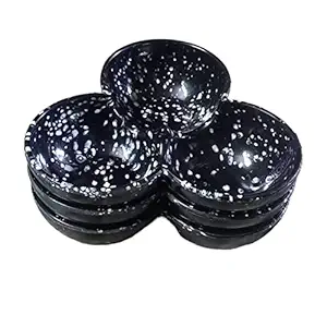 Round Shape Melamine Bowl (, Black) (Pack of (3))