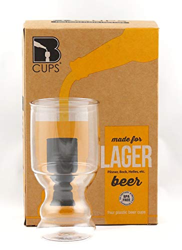 Bcups Lager Outdoor Plastic Craft Beer Cups, Bpa & Bps-Free (4-Pack) #TOP2