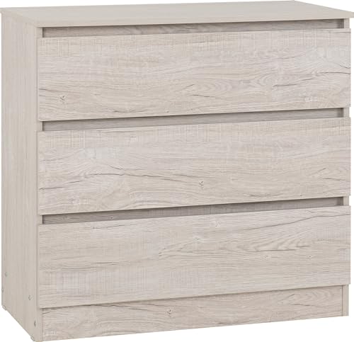 Seconique Malvern 3 Drawer Chest in Urban Snow